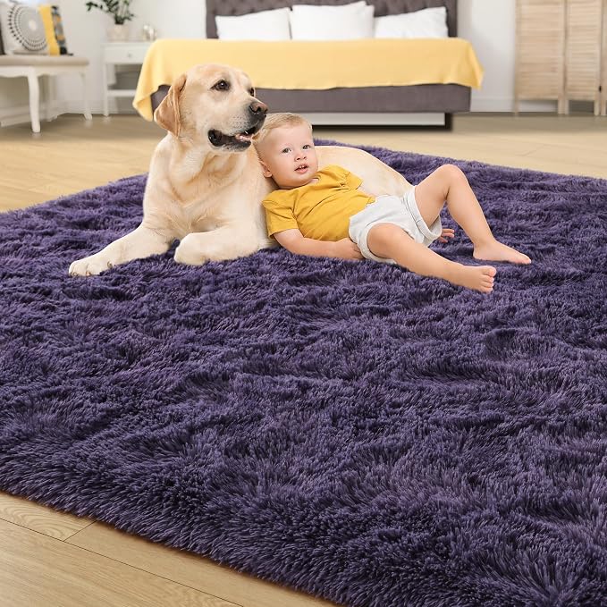 Tepook Super Soft Fluffy Rug for Bedroom, Modern Shaggy Fuzzy Kids Rugs for - Image 4