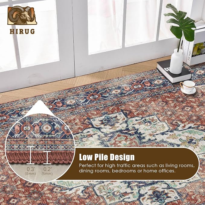 Washable Area Rug 3' x 5 ' Vintage Traditional Persian Mat - Image 5