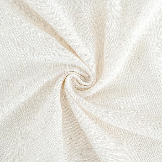 BGment Ivory Linen Cafe Curtains 36 Inch Length - Image 8