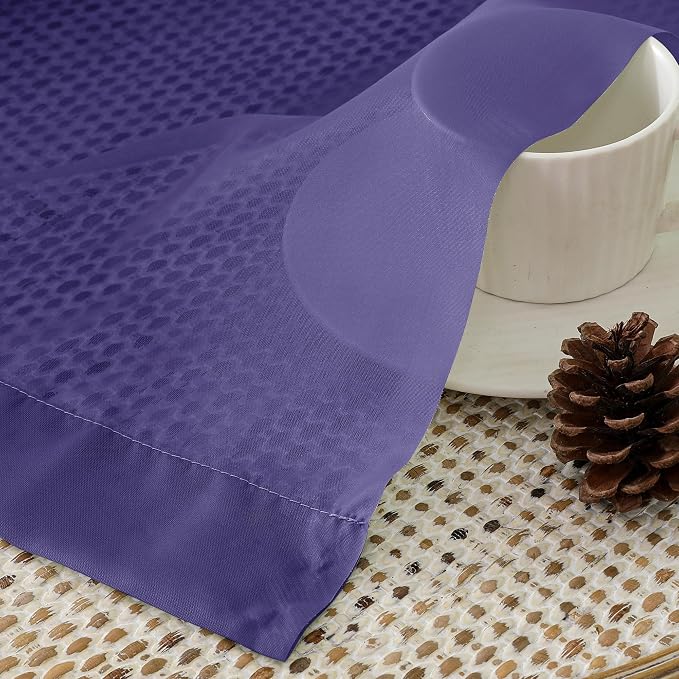 Aiyufeng Purple Sheer Curtains 90 Inches Long 2 Panels Set, Light Filtering - Image 3