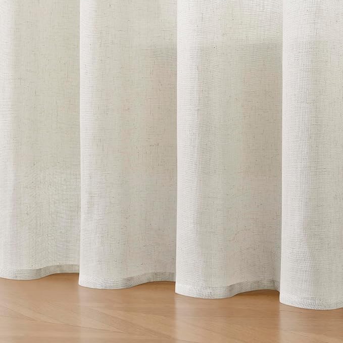 Joydeco Linen Curtains 84 Inch Length 2 Panels Set - Image 6