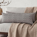 Foindtower Set of 2 Decorative Vintage Long Lumbar Throw Pillow Covers Neutral Modern Farmhouse Cushion Covers Floral Home Decor For Sofa Couch Chair Bedroom Living Room Outdoor,14×36 Inch,Rustic Gray