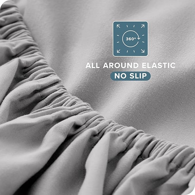 Bare Home Sheet Set - College Dorm Size - Luxury 1800 Ultra-Soft Microfiber Twin Extra Long Bed Sheets - Deep Pockets - Easy Fit - Extra Soft - 3 Piece Set (Twin XL, Light Grey)