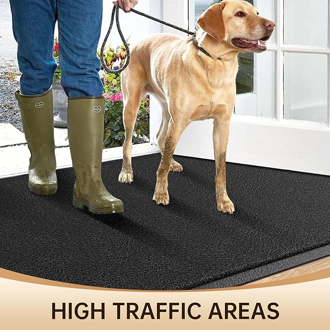 Amyracel Front Door Mat Indoor Outdoor Entrance, 36" x 60" All-Season Waterproof Heavy Duty Doormat for Outside Entry, Stain and Fade Resistant, Low Profile, Easy Clean Patio Entryway Mat