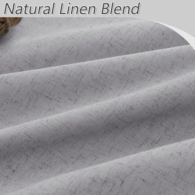 Guken Grey 100% Blackout Curtains 72 Inch Length 2 Panels Set - Image 3