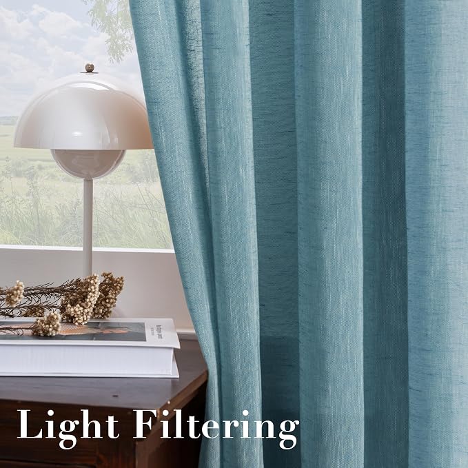 H.VERSAILTEX Linen Curtains Privacy Protection Home Fashion Natural Linen Rich - Image 5