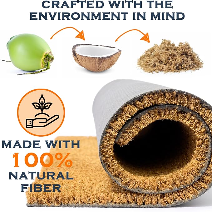 MAINEVENT Plain Coir Doormat Bulk 30x17 Inch, Blank Door Mat 10 Pack - Image 8