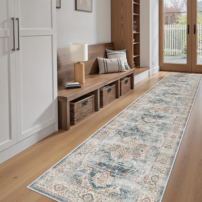 Madane Runner Rugs for Hallway 2x10 Long Washable Non-Slip Hallway Runner Rug - Image 3
