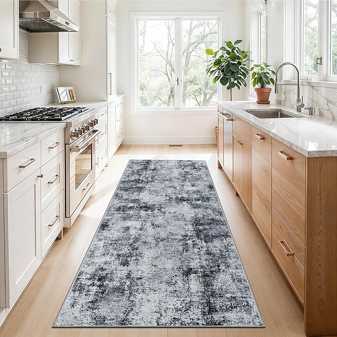 3x6 Washable Entryway Runner Rug: Non Slip Wide Hallway Runners Easy-to-Clean - Image 3