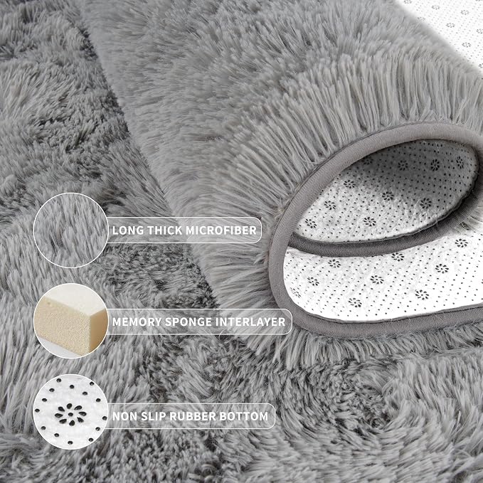 Tepook Super Soft Fluffy Rug for Bedroom, Modern Shaggy Fuzzy Kids Rugs for - Image 5