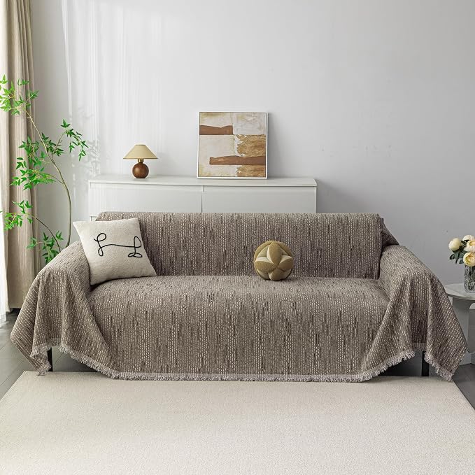 MYSKY HOME Loveseat Cover Sand Couch Cover Sectional Couch Covers - Image 2