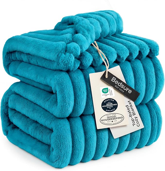 Bedsure GentleSoft Teal Full Blanket by BEDSURE