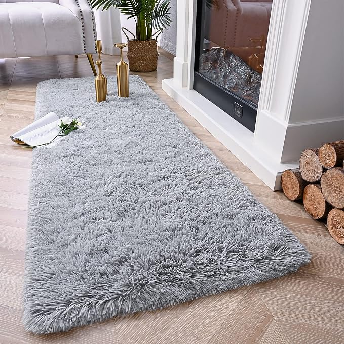Chicrug Soft Runner Rugs for Bedroom Living Room Plush Fluffy Rug 2x8 Feet - Image 2