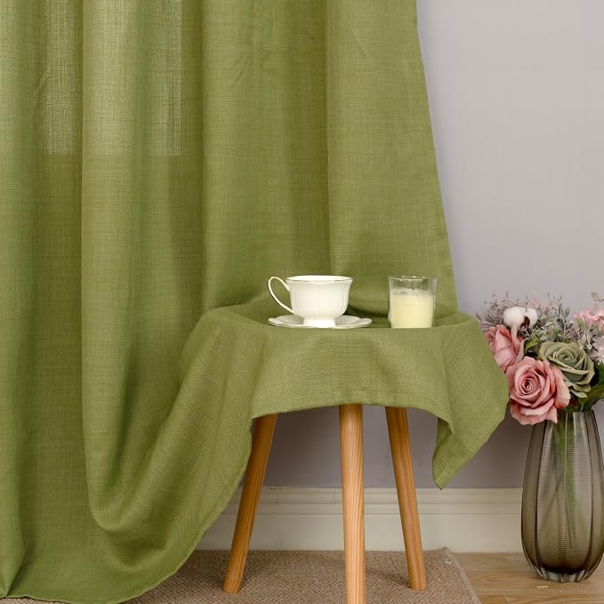 LAMIT Natural Faux Linen Curtains - Image 8