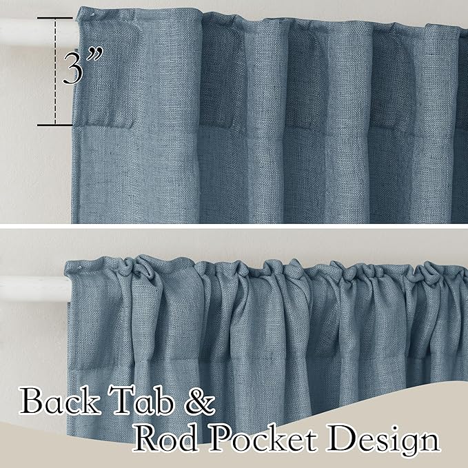 RYB HOME Linen Sheer Window Curtains - Image 2