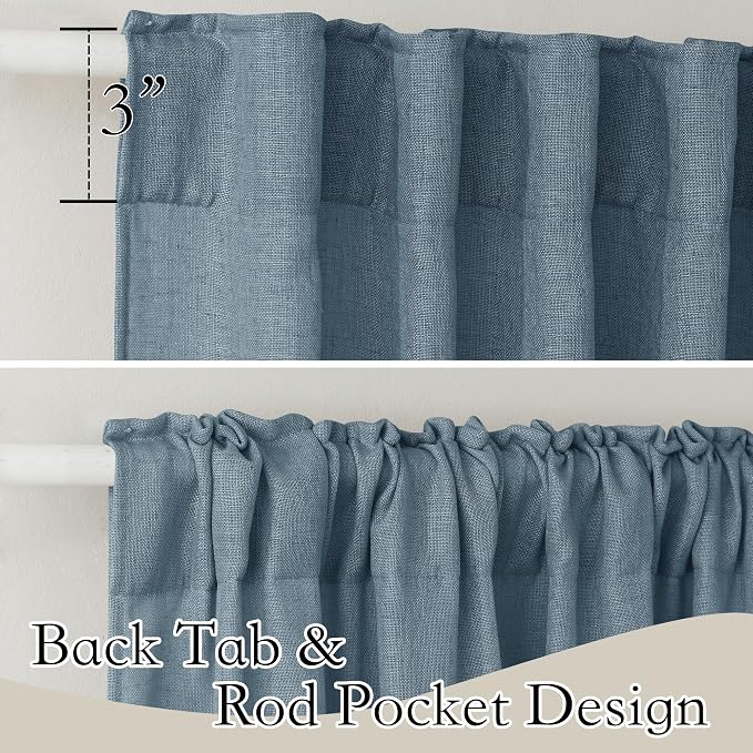 RYB HOME Linen Texture Curtains - Image 3