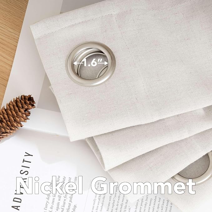 H.VERSAILTEX Decorative Linen Kitchen Curtains linen Curtains 63 inches Long - Image 5