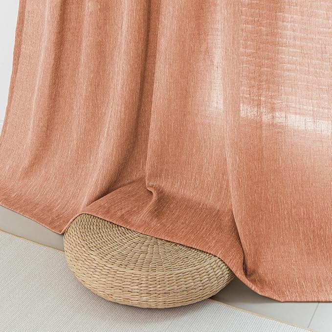 MYSKY HOME 90 Inch Burnt Orange Curtains - Image 5