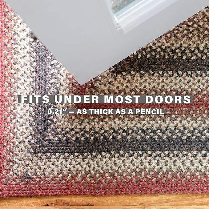 Homespice Chester Oval Braided Rugs 20x30 Perfect for Any Kitchen, Bathroom or Entryway