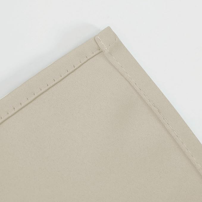 LEMOMO Light Beige Blackout Curtains/52 x 45 Inch Length Kids Curtains/Set of 2 - Image 7