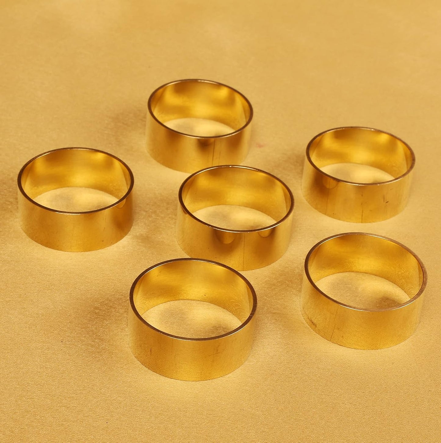 Gorgeous Beautifully Handcrafted Stunning Large Size Gold Color Party Dining Table Napkin Holders (Set Of 6)