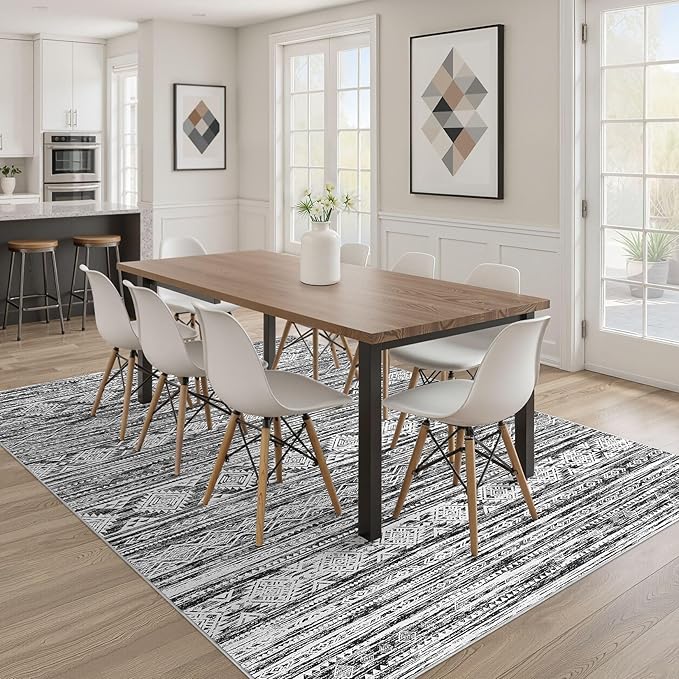 Nakagishi 8x10 Area Rugs Living Room: Washable Large Neutral Soft Rug Stain - Image 7