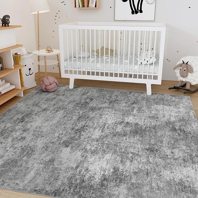 Nakagishi 6x9 Area Rugs Living Room: Washable Abstract Large Neutral Soft Rug - Image 6