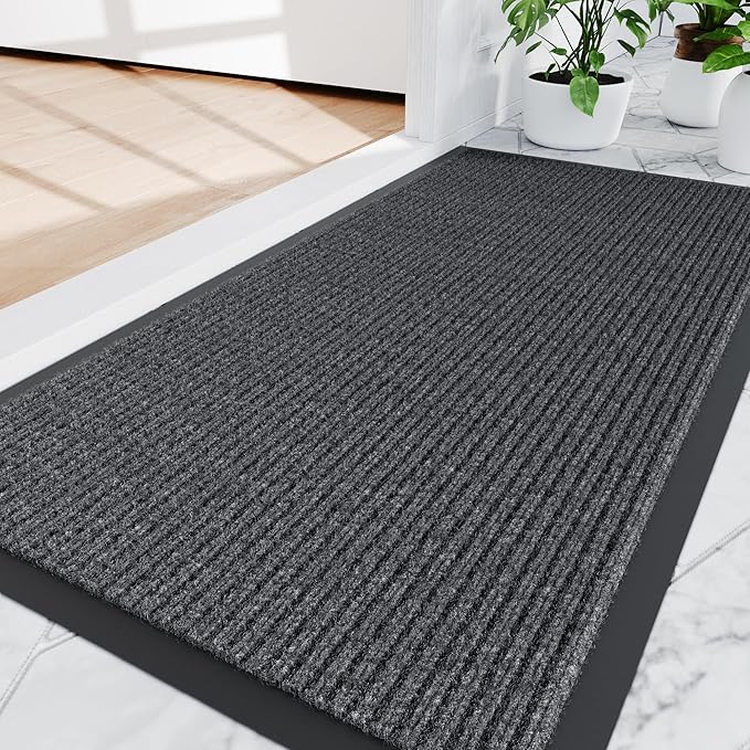 Amyracel Front Door Mat Indoor Outdoor Entrance, 48'' x 96'' All-Season Waterproof Heavy Duty Doormat for Outside Entry, Stain and Fade Resistant, Low Profile, Easy Clean Patio Entryway Mat