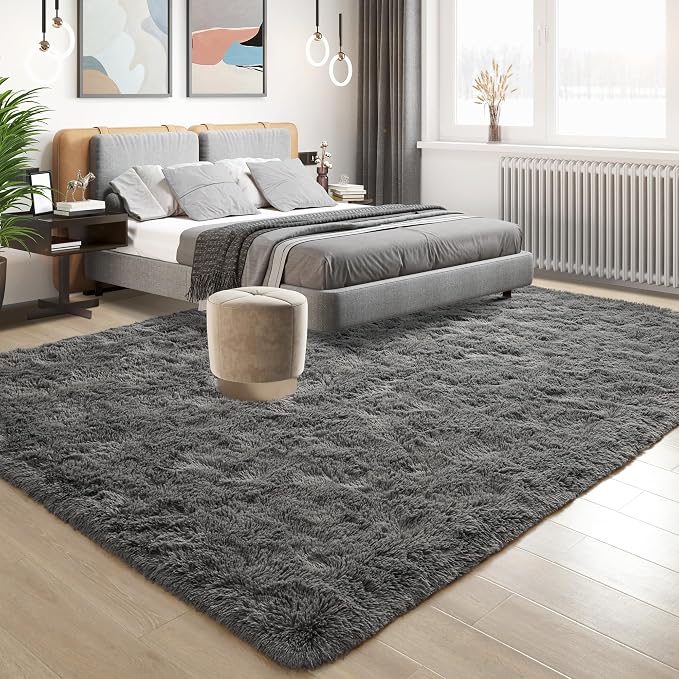 Tepook Soft Fluffy Rugs for Bedroom, 4x6 Area Rug for Living Room, Modern - Image 2