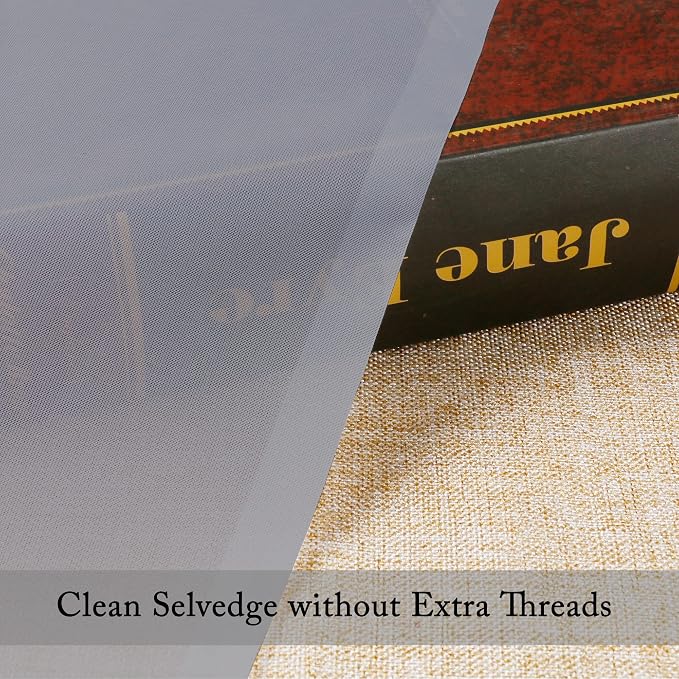 OVZME Charcoal Grey Sheer Curtains 36 inches Long, Short Kitchen Window - Image 4