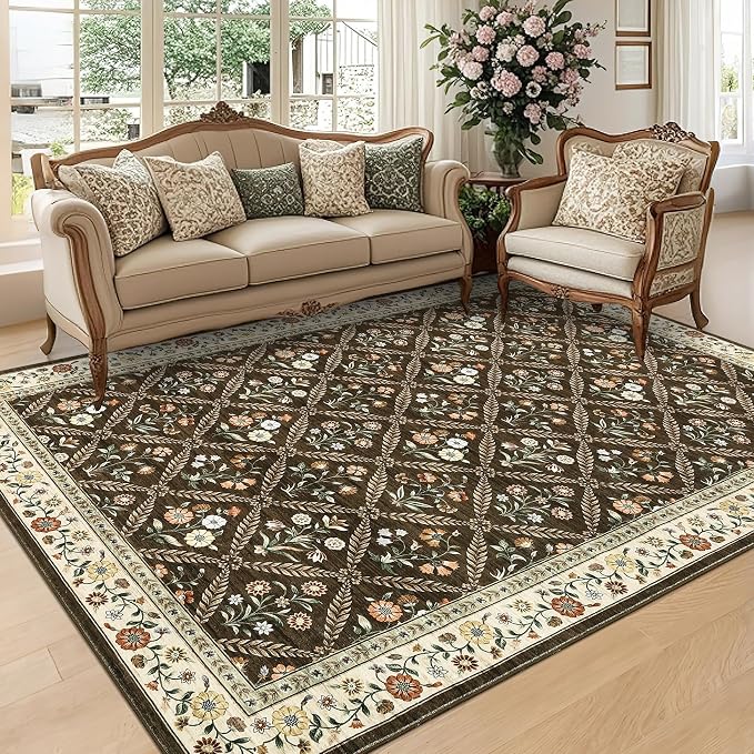 GarveeHome Living Room Rug 5x7 Rug Machine Washable Stain Resistant Area Rug by GarveeHome