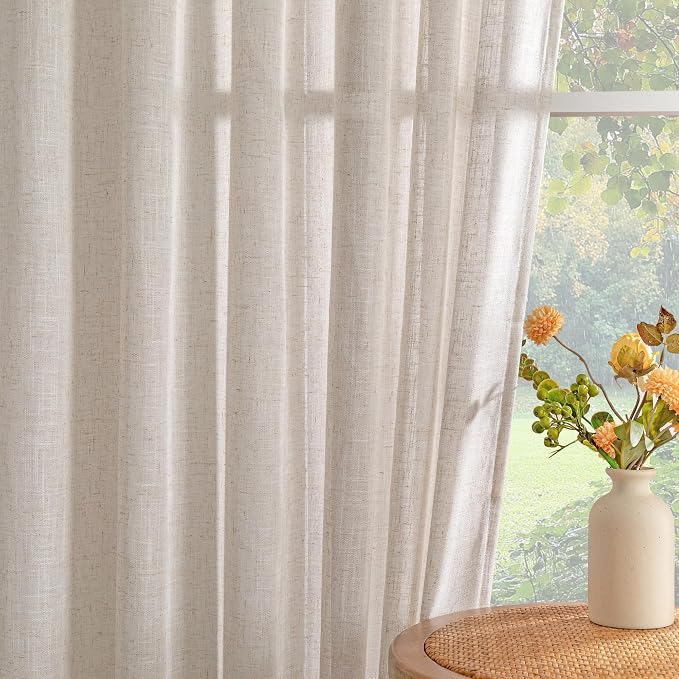 MYSKY HOME Extra Long Linen Curtains - Image 9