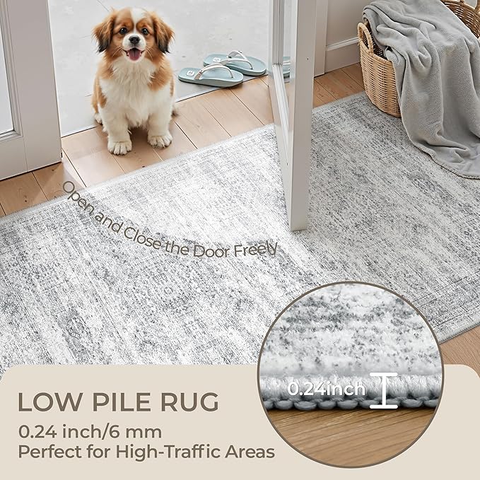 3x20 Washable Runner Rug for Hallway, Non-Slip Long Hallway Runner for Entryway - Image 6