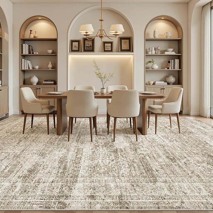10x14 Area Rugs for Living Room, Non Slip Machine Washable Vintage Rugs - Image 4