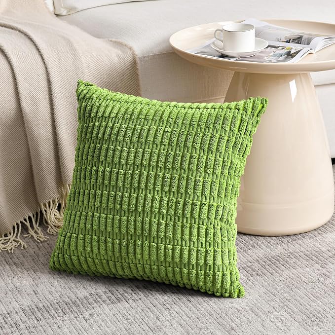 Fancy Homi 4 Packs Boho Lime Green Decorative Throw Pillow Covers 22x22 Inch - Image 2