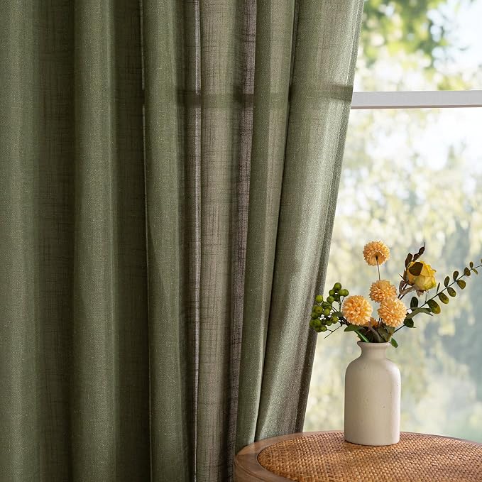 MYSKY HOME Curtains for Living Room 84 Inches Long Semi Sheer Light Filtering - Image 9