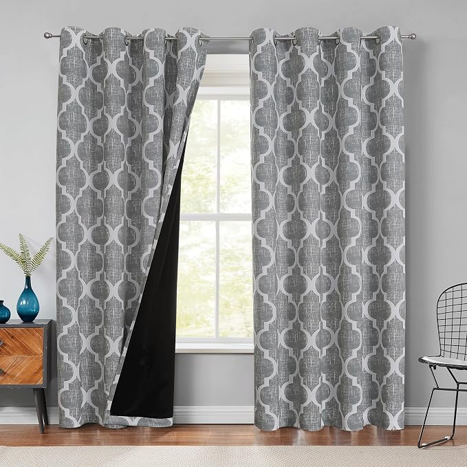 Beauoop 100% Blackout Curtains 108 Inches Long 2 Panels by Beauoop