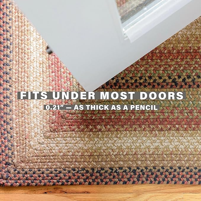 Homespice Gingerbread Jute Brown 8x10' Braided Area Rug for Living Room, Bedroom and Dining Room. Pet Friendly. Decor Styles- Farmhouse Rug, Rustic, Vintage, Cottage, Primitive, Country, Boho Rug