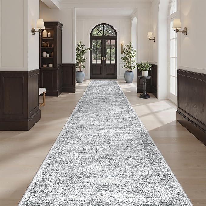 Runner Rug 2'6" x 16' Washable Non-Slip 2.5x16 ft Long Runner Rugs by Soalmost
