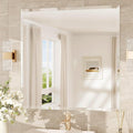 TokeShimi 36x36 Beveled Mirror Frameless Tempered, Rectangle Bathroom Mirror with 1" Beveled Edge, Shatterproof Bathroom Vanity Mirrored Wall Mounted for Living Room, Entryway, Restroom