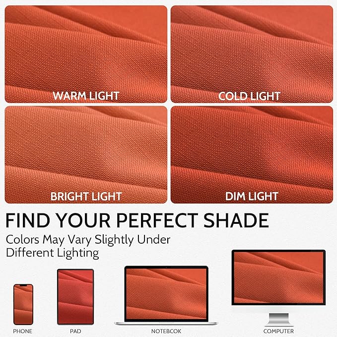 Bright Orange Linen Curtains 72 Inch Long - Image 4