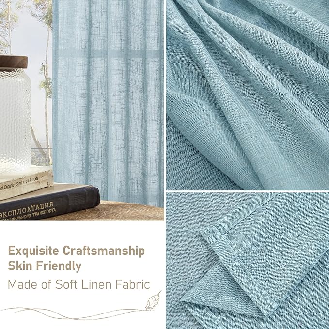 LAMIT Linen Curtains 95 Inches Long - Image 6