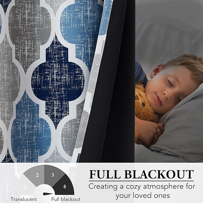 Beauoop 100% Blackout Curtains 84 Inches Long 2 Panels - Image 5