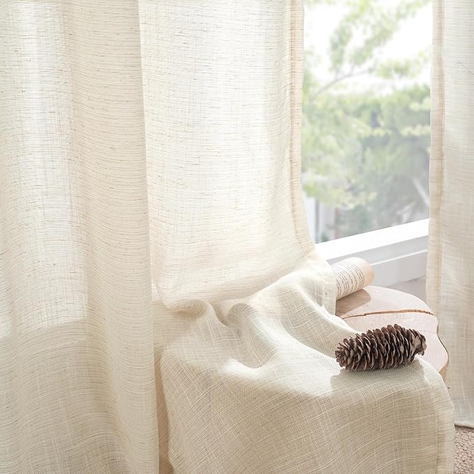 BGment 108 Inches Long Linen Curtains - Image 7