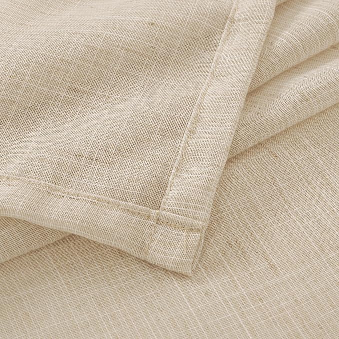 BGment Burlap Linen Semi Sheer Curtains 84 Inch Length - Image 9