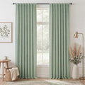 RYB HOME Sage Green 100% Blackout Curtains 84 inches Long, Thermal Insulated by RYBHOME