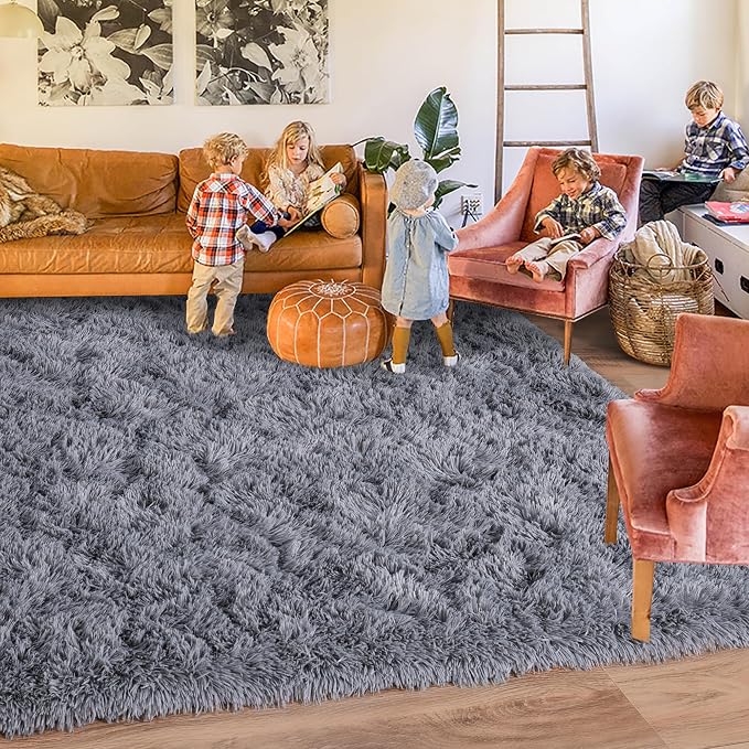 Rugs for Living Room 8x10, Soft Shaggy Modern Shag Area Rug for Bedroom - Image 3