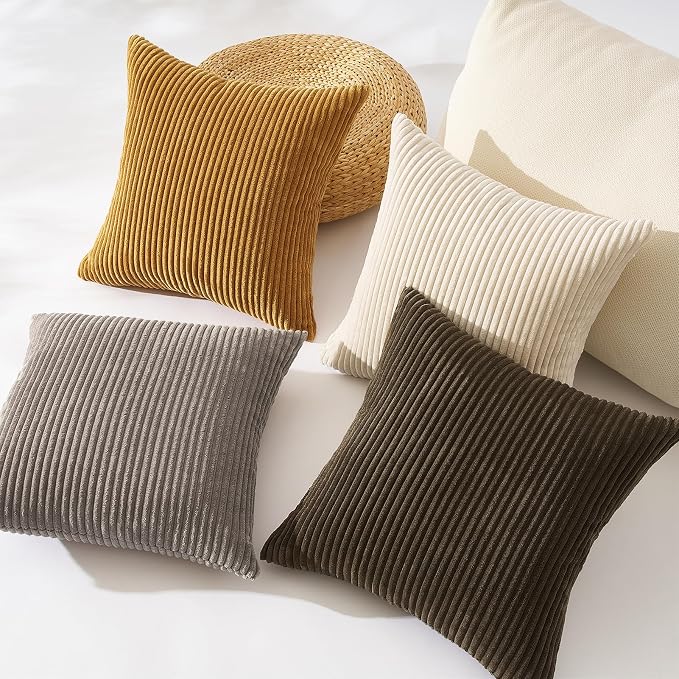 Topfinel Decorative Brown Throw Pillow Covers Cushion Cases, Rustic Fall Home - Image 4