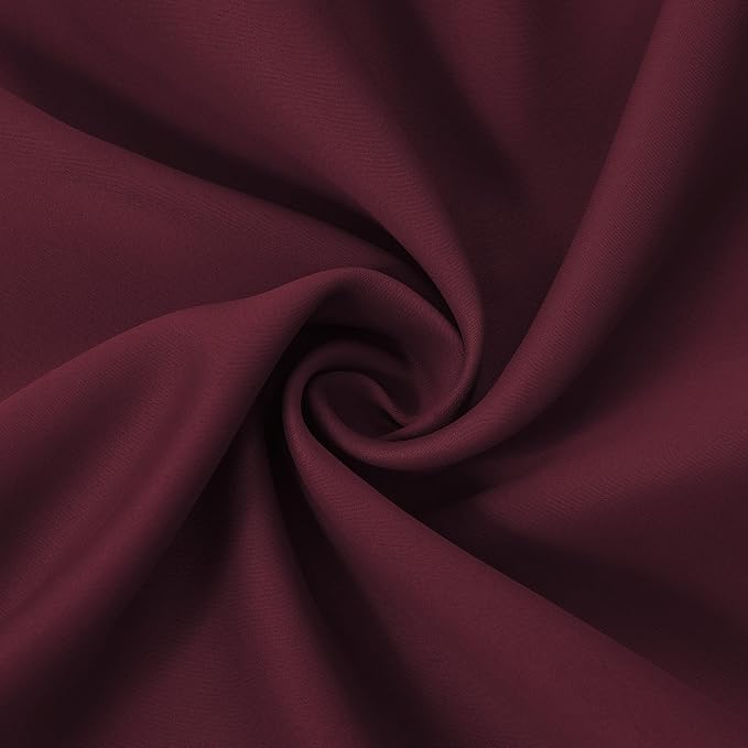 LEMOMO Burgundy Red Thermal Blackout Curtains/42 x 95 Inch/Set of 2 Panels Room - Image 5