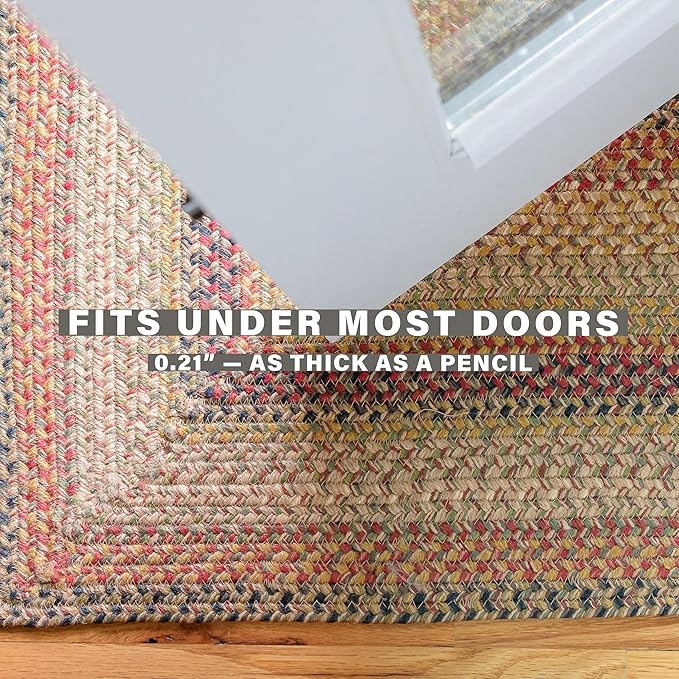 Homespice Kingston Braided Area Rug 6x9' – Multicolor Country Rugs for Living Room, Bedroom and Dining Area
